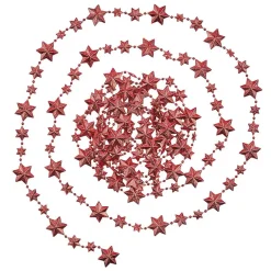 Gifi Guirlande mini Étoiles Rouge pailleté 1,5 m^ Décoration Sapin