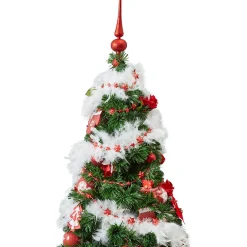 Gifi Guirlande mini Étoiles Rouge pailleté 1,5 m^ Décoration Sapin