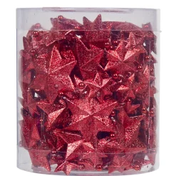 Gifi Guirlande mini Étoiles Rouge pailleté 1,5 m^ Décoration Sapin
