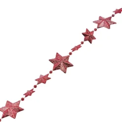 Gifi Guirlande mini Étoiles Rouge pailleté 1,5 m^ Décoration Sapin