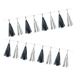 Clearance Gifi Guirlande pompon papier gris et noir 4,2 m