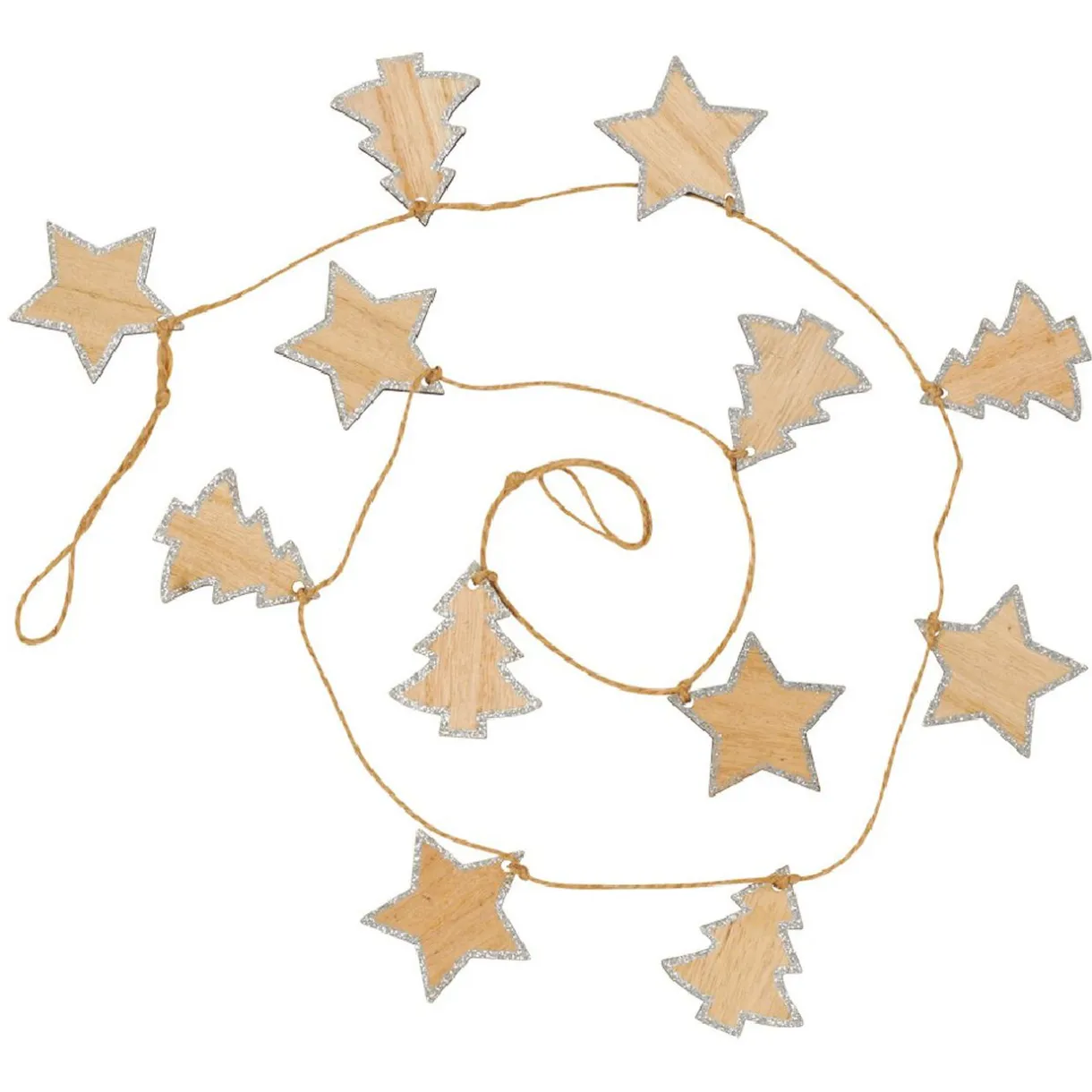 Gifi Guirlande sapin étoile bois^ Décoration Sapin