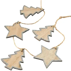 Gifi Guirlande sapin étoile bois^ Décoration Sapin
