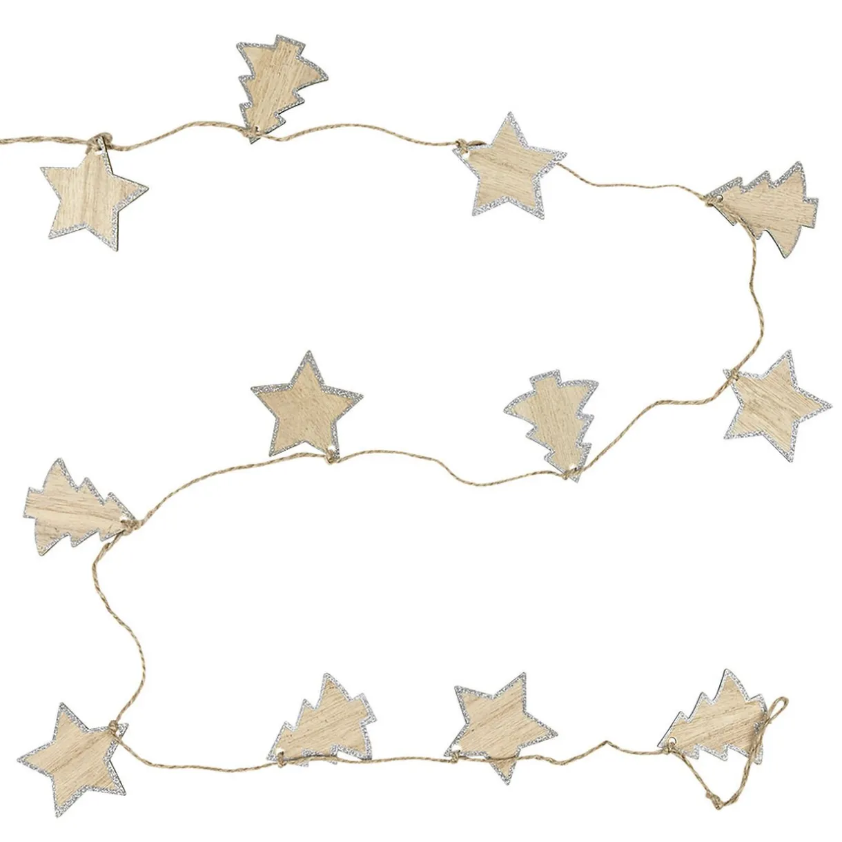 Gifi Guirlande sapin étoile bois^ Décoration Sapin