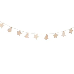 Gifi Guirlande sapins étoiles Noël naturel L. 1,45 m^ Décoration Sapin