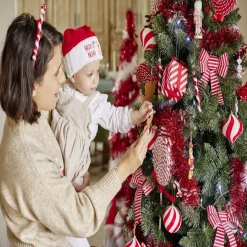 New Gifi Guirlande scintillante sucre d'orge rouge 2m