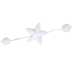 Gifi Guirlande étoiles et boules blanches 1,2 m^ Décoration Sapin