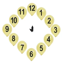 New Gifi Horloge ballon x12