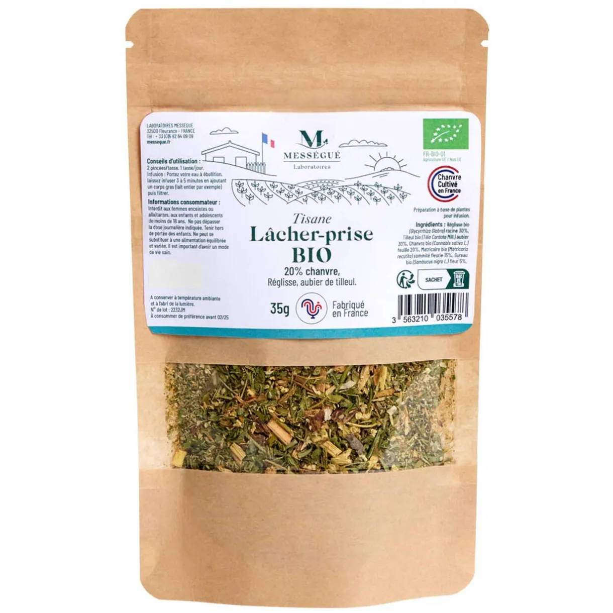 Clearance Gifi Infusion Bio Chanvre tisane lâcher prise 35g