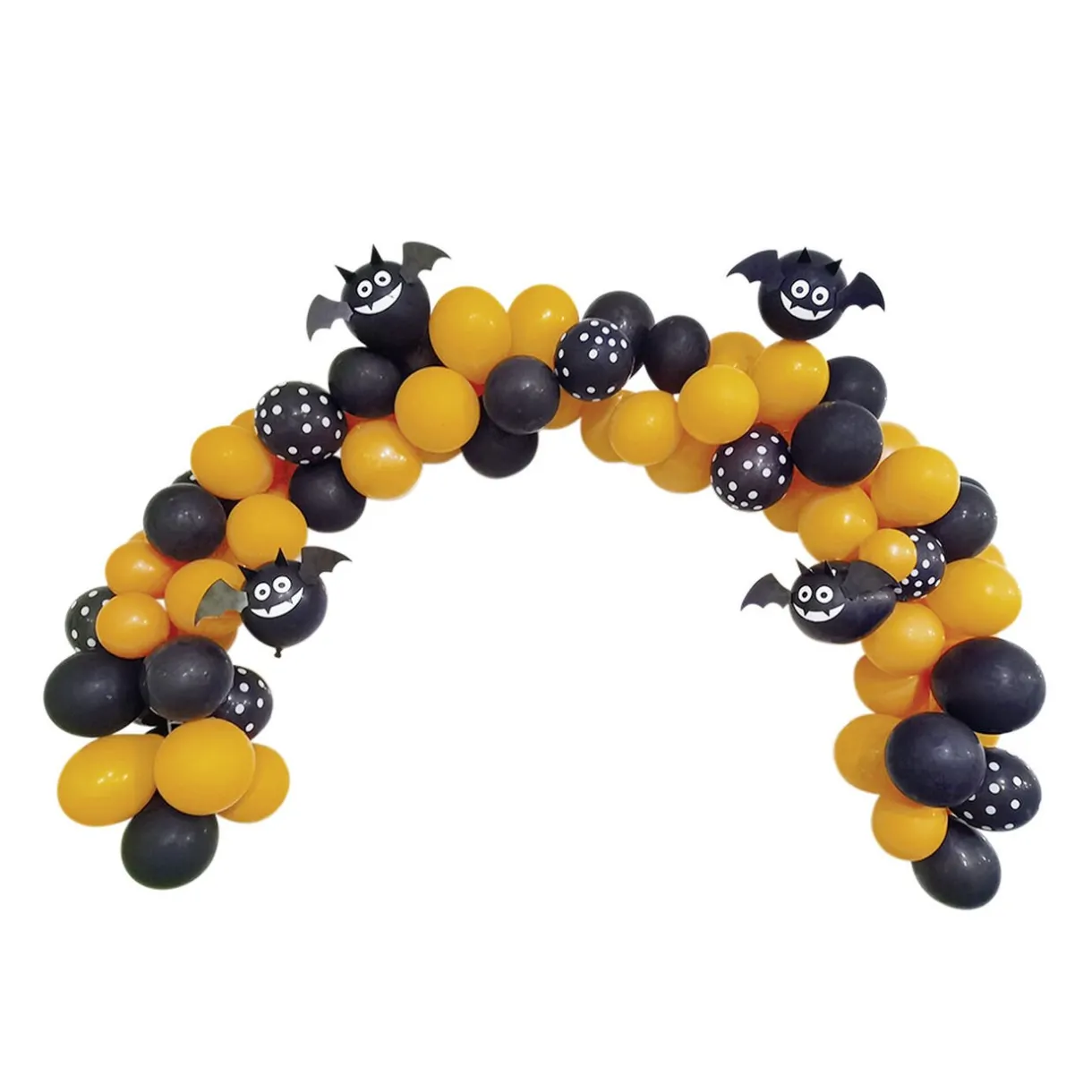 Outlet Gifi Kit arche ballons Halloween noir et orange 4m