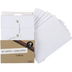 Gifi Kit carte + enveloppe x6^ Loisirs Créatifs Et Emballage Cadeau