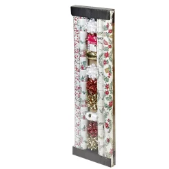 Gifi Kit complet noeud bolduc papier cadeau blanc argentée doré^ Loisirs Créatifs Et Emballage Cadeau