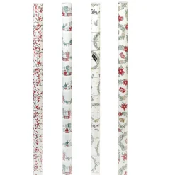 Gifi Kit complet noeud bolduc papier cadeau blanc argentée doré^ Loisirs Créatifs Et Emballage Cadeau