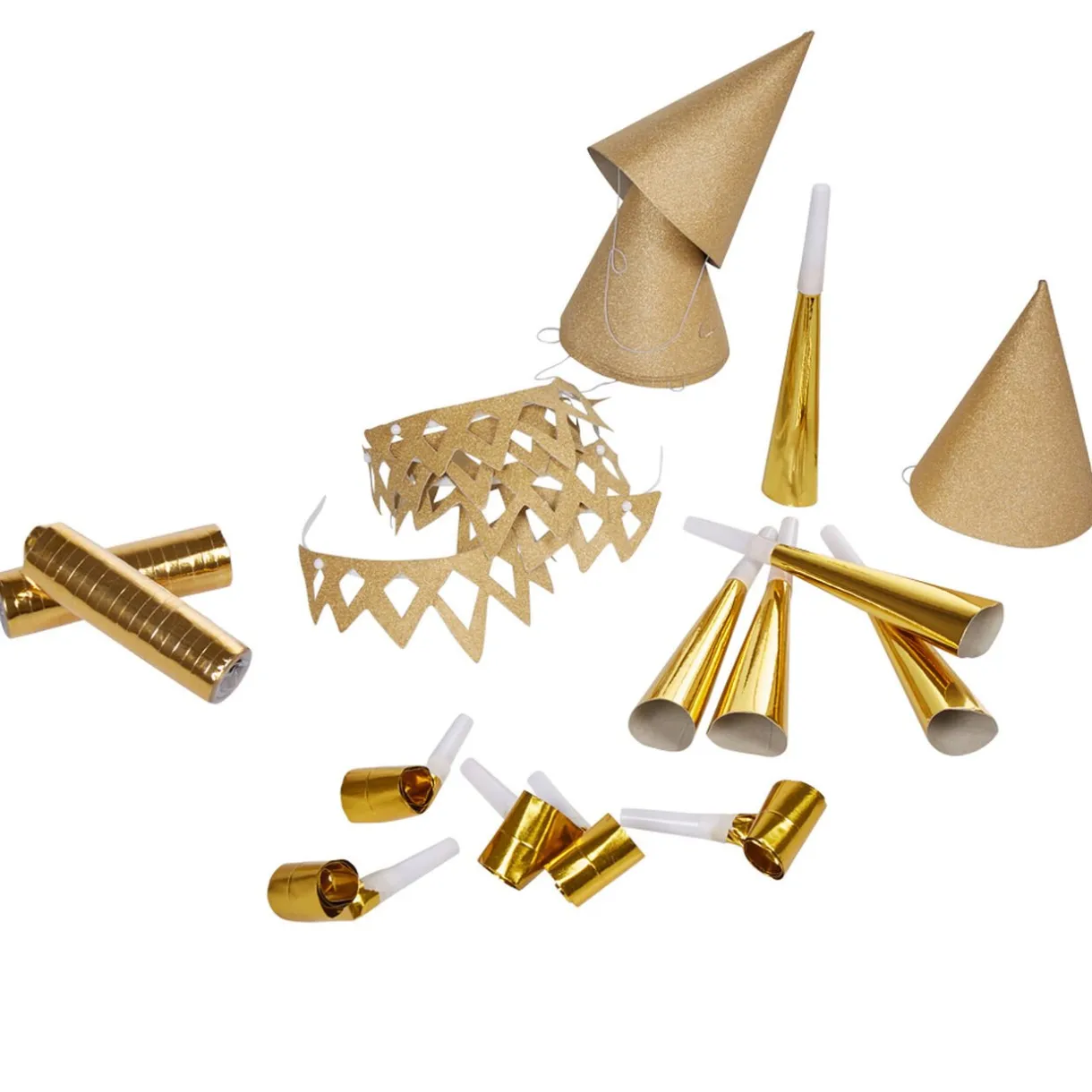 Best Gifi Kit cotillons pour 10 personnes doré