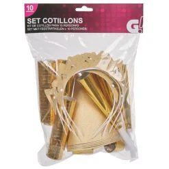 Best Gifi Kit cotillons pour 10 personnes doré
