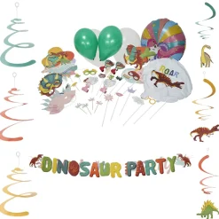 New Gifi Kit décoration de fête Dinosaure 6 personnes