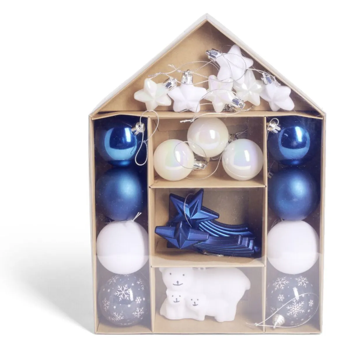 Sale Gifi Kit décoration sapin de Noël boréal bleu et blanc 20 pièces