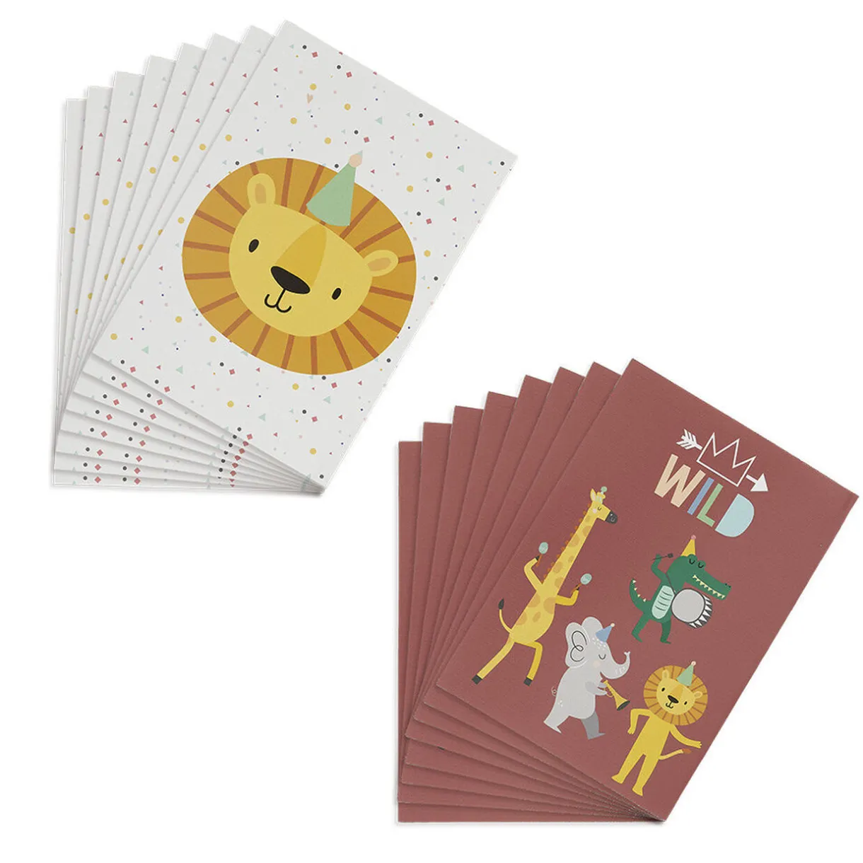 Gifi Kit invitation 8 personnes cartes et enveloppes thème animaux sauvage^ Loisirs Créatifs Et Emballage Cadeau