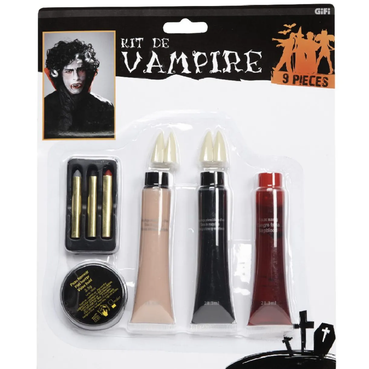 Sale Gifi Kit maquillage vampire Halloween