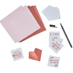 Gifi Kit origami 6 coeurs avec messages personnalisés^ Loisirs Créatifs Et Emballage Cadeau