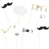 Outlet Gifi Kit photobooth moustache 8 personnes thème nuit