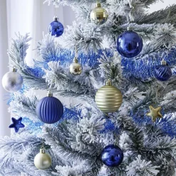 Gifi Kit XL décoration de sapin bleu et doré 82 pièces^ Décoration Sapin