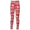 Gifi Legging de Noël Rouge Taille unique^ Déguisement Et Tenue De Noël