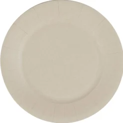 Best Gifi Lot de 10 assiettes en carton uni lin Ø18 cm