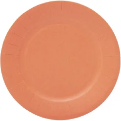 Best Gifi Lot de 10 assiettes en carton orange Ø18cm