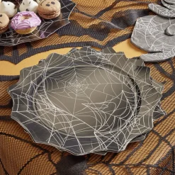 Best Gifi Lot de 8 assiettes en carton Ø23cm design araignée Halloween