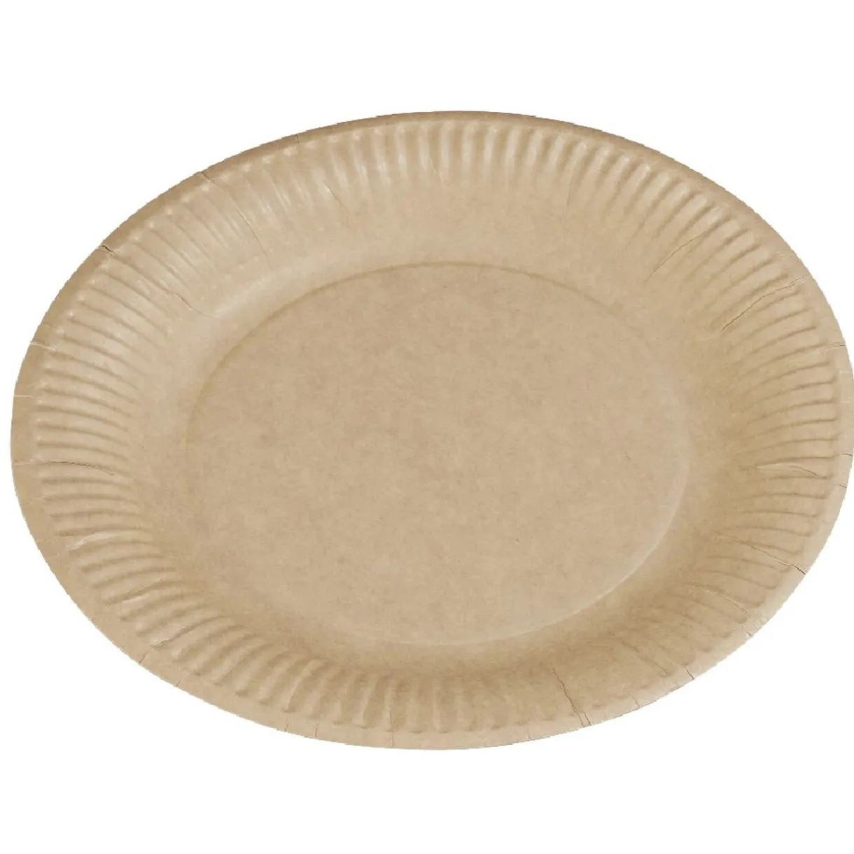 Clearance Gifi Lot de 50 assiettes plates rondes en carton kraft marron