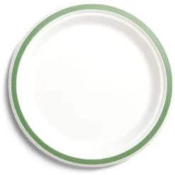 Clearance Gifi Lot de 20 assiettes plates fibre canne à sucre Ø22,5cm