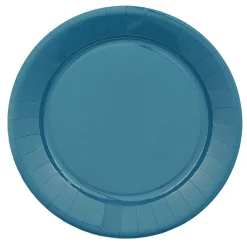 Sale Gifi Lot de 20 assiettes rondes en carton bleu canard