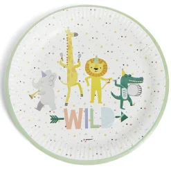 Best Gifi Lot de 8 assiettes Wild carton Ø23cm