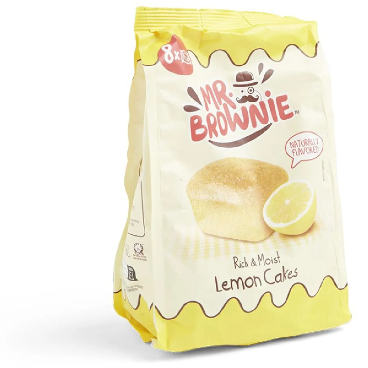 Hot Gifi Lot de 8 sachets individuels Mr. Brownie lemon cake 200g
