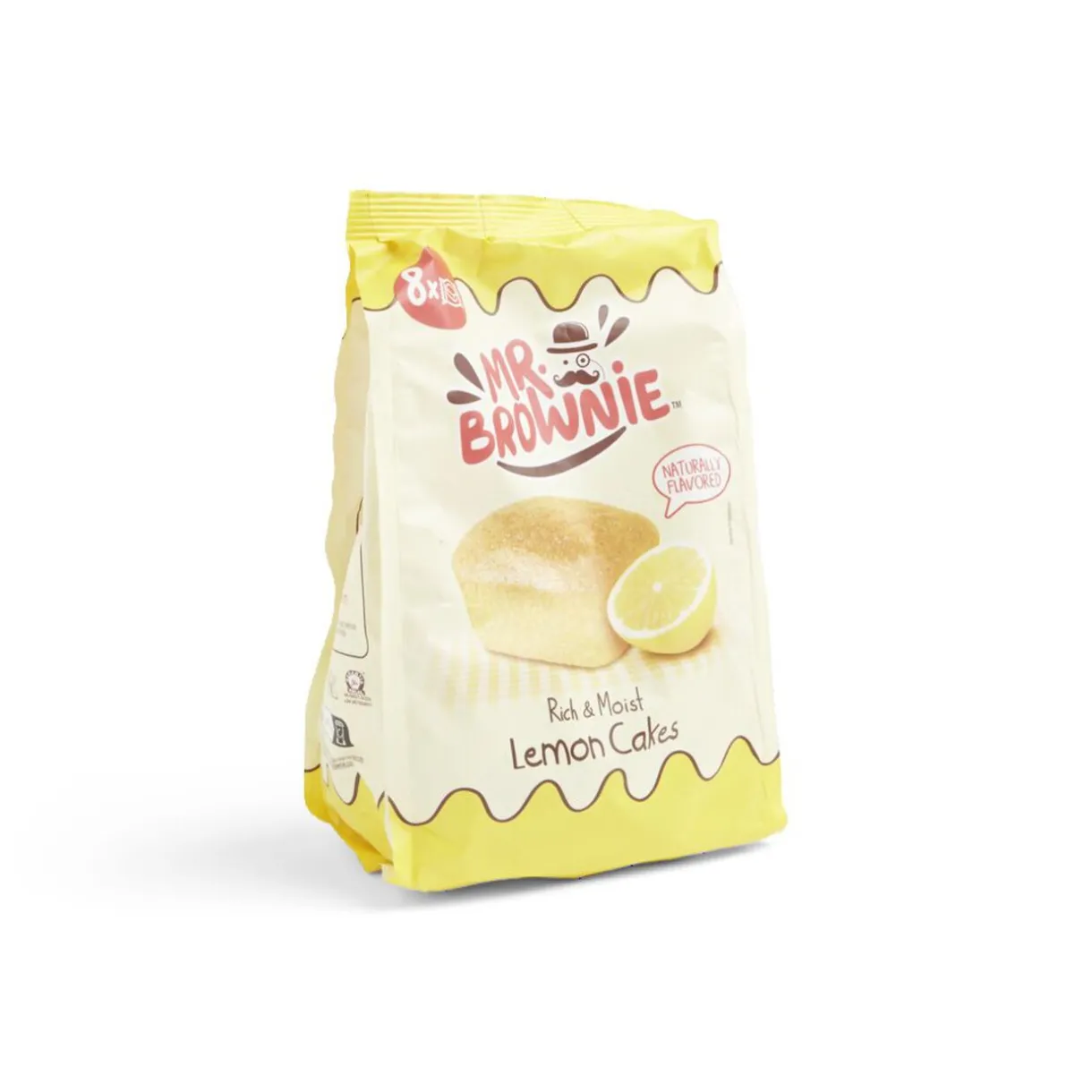 Hot Gifi Lot de 8 sachets individuels Mr. Brownie lemon cake 200g