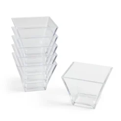 Gifi Lot de 6 verrines 88ml en plastique transparent 6x6xH5cm