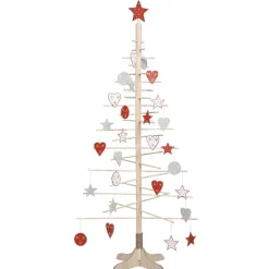 Sale Gifi Lot sapin de Noël en bois et 30 décorations