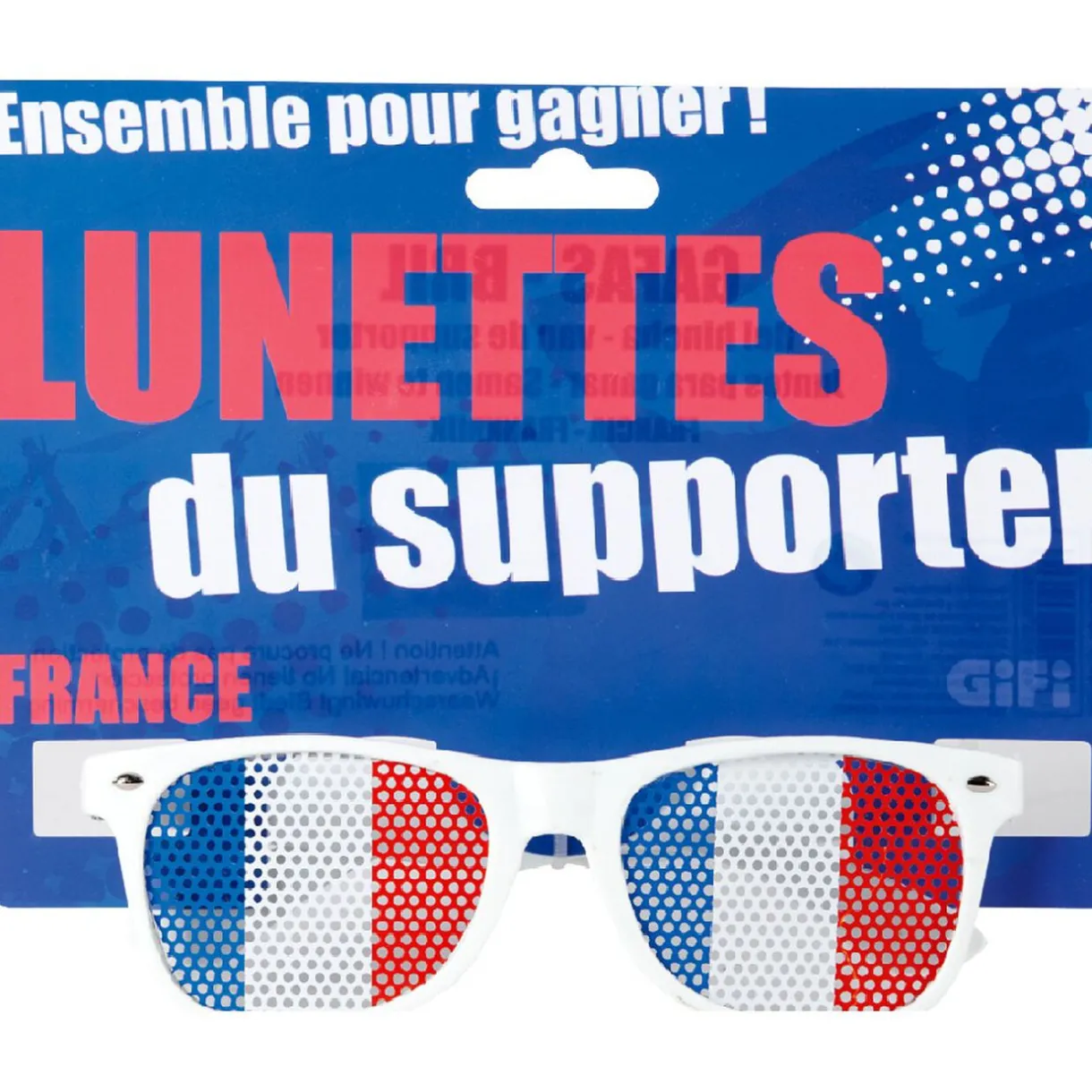 Clearance Gifi Lunettes perforées supporter France