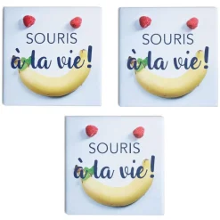 Gifi Magnet citation 5x5cm - 3 modèles^ Cadeaux