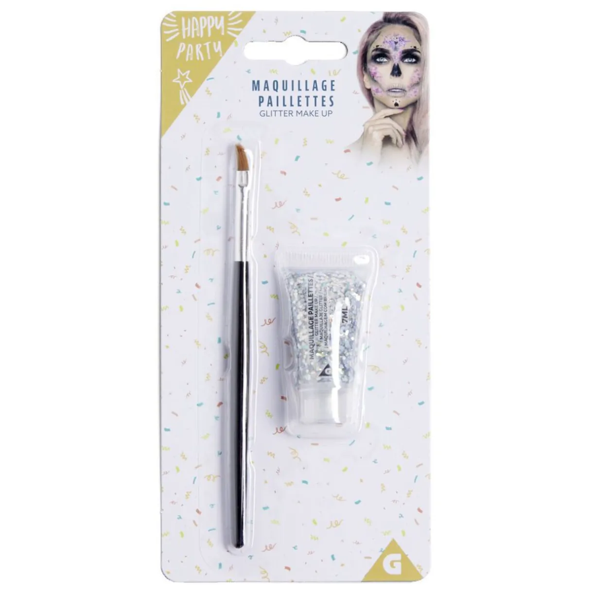 Best Gifi Maquillage paillettes avec pinceau - 4 coloris