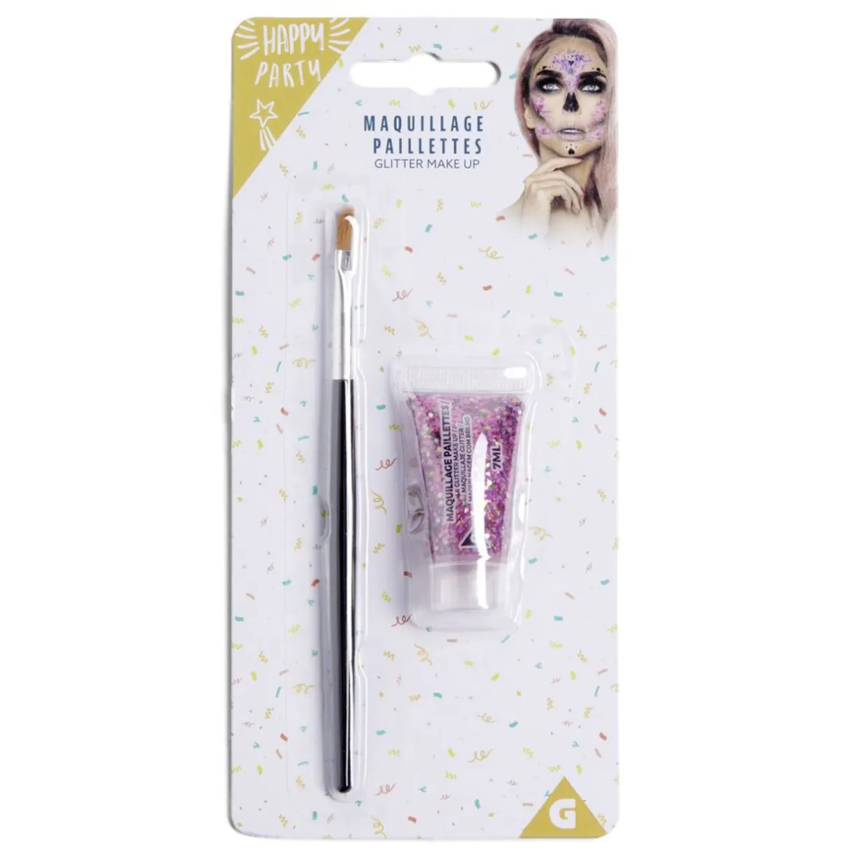 Best Gifi Maquillage paillettes avec pinceau - 4 coloris