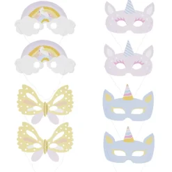 Clearance Gifi Masque fée licorne x8