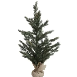 Gifi Mini sapin de Noël artificiel vert pailleté doré^ Table De Noël