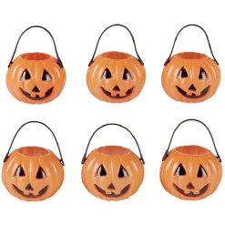Outlet Gifi Mini seau à bonbon Halloween citrouille x6