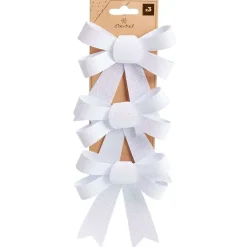 New Gifi Noeud à suspendre pailleté blanc iridescent x3