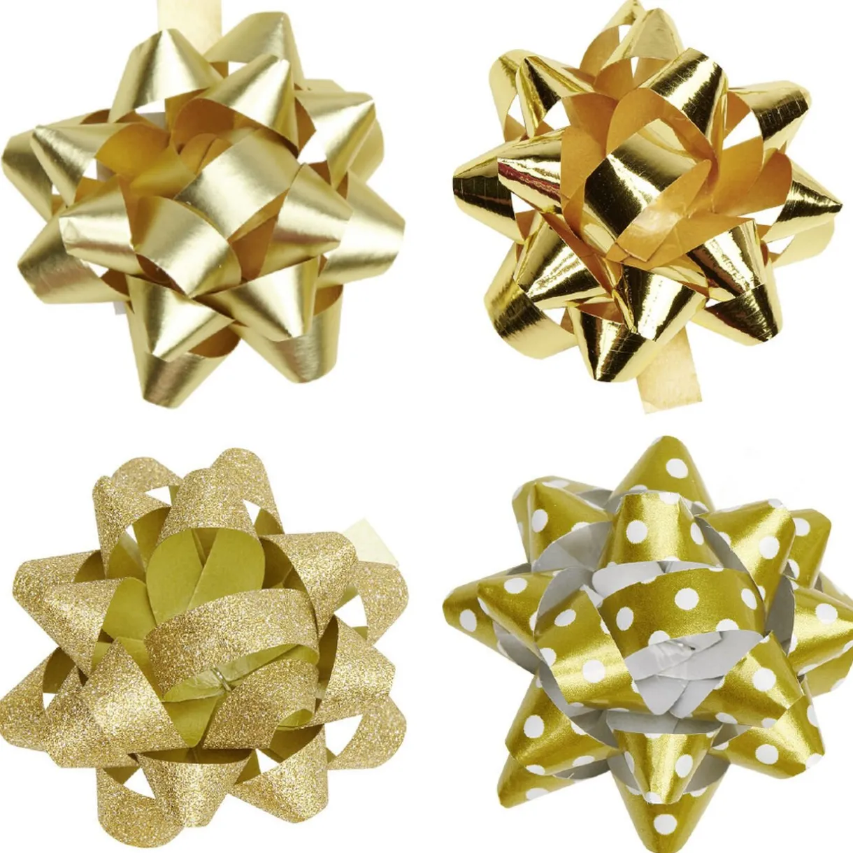 Gifi Noeud brillant blanc noir doré pour emballage cadeau x8^ Loisirs Créatifs Et Emballage Cadeau