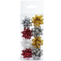 Gifi Noeud brillant doré blanc rouge gris pour emballage cadeau x8^ Loisirs Créatifs Et Emballage Cadeau