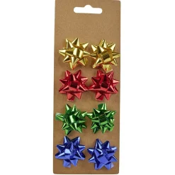 Gifi Noeud de Noël bolduc traditionnel doré rouge vert bleu x8^ Loisirs Créatifs Et Emballage Cadeau