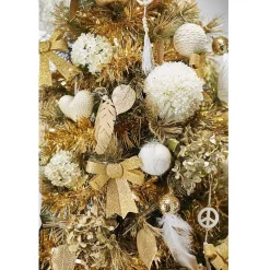 Discount Gifi Noeud de Noël doré à suspendre x3